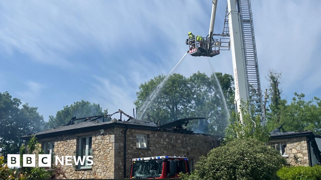 Massive Fire Engulfs Bodmin Home, 40 Firefighters Respond
