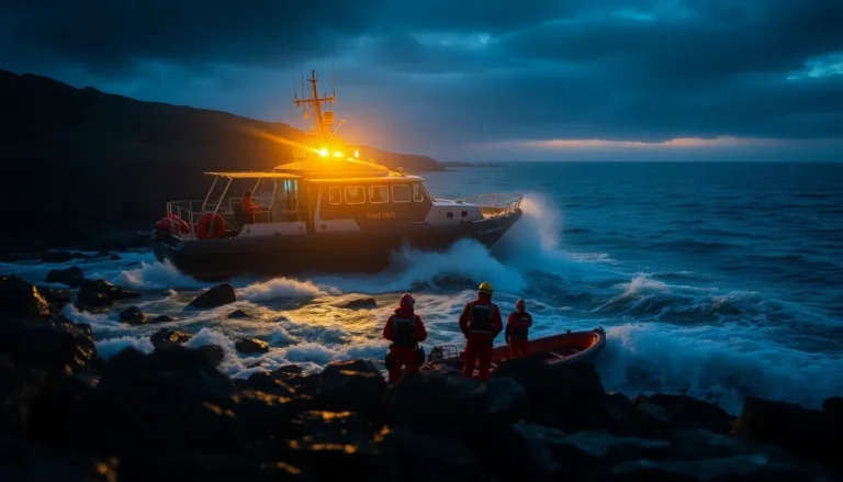 DRAMATIC RESCUE AT REMOTE ST LOY'S COVE MOBILISES CORNWALL CREWS