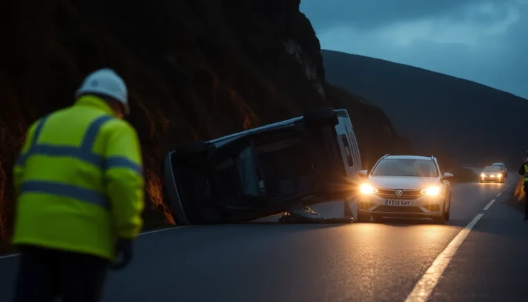 LOOE COAST ROAD INCIDENT: COMMUNITY RELIEF AFTER CAR OVERTURNS