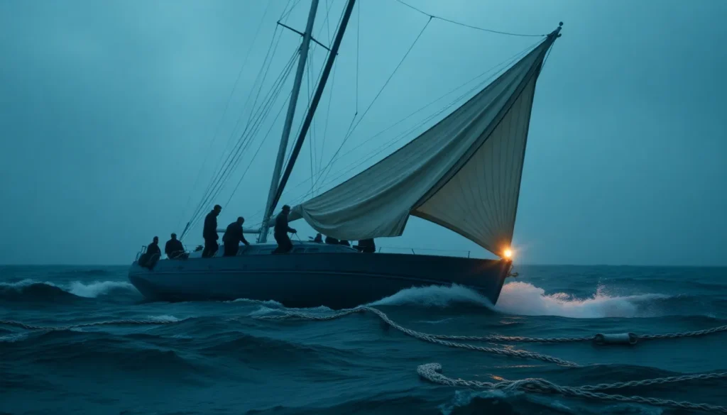 CORNISH SAILORS STRANDED IN ATLANTIC AFTER MAST DESTROYED IN STORM