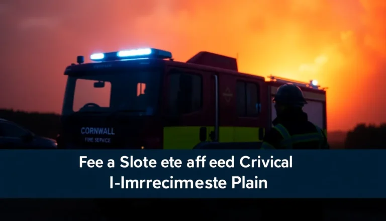 CORNWALL FIRE SERVICE FACES CRITICAL IMPROVEMENT PLAN