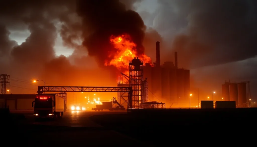 MAJOR INDUSTRIAL FIRE CLOSES A30 NEAR INDIAN QUEENS