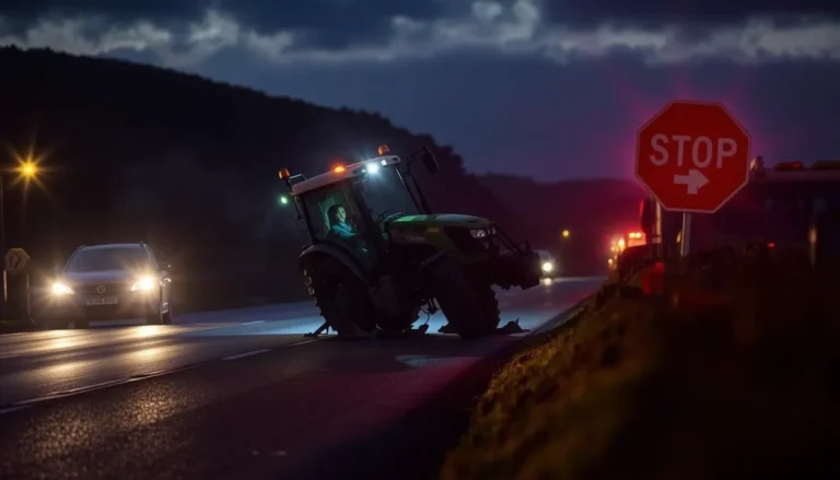 A30 BODMIN REOPENS AFTER OVERNIGHT TRACTOR CRASH