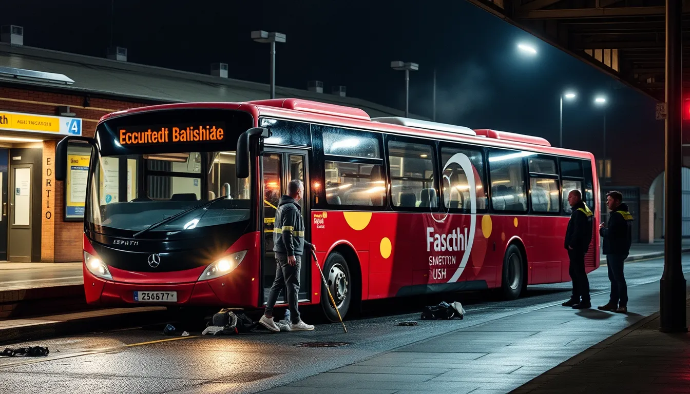 BUS COLLISION AT REDRUTH STATION LEAVES STUDENTS STRANDED