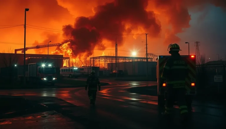 MAJOR FIRE AT UNITED DOWNS INDUSTRIAL ESTATE FORCES EVACUATIONS