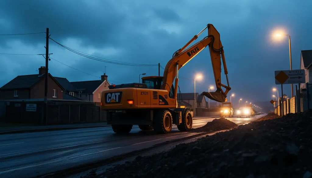 MAJOR ROAD WORKS BEGIN TO FIX TROON MINESHAFT DAMAGE