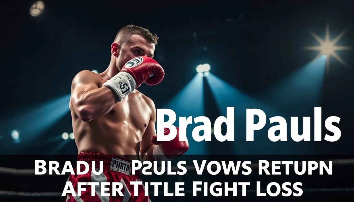 NEWQUAY BOXER BRAD PAULS VOWS RETURN AFTER TITLE FIGHT LOSS