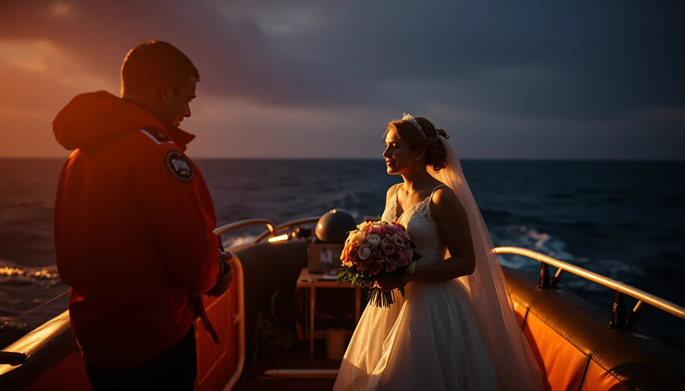 RNLI CREW CREATES UNFORGETTABLE MOMENT FOR NEWLYWEDS