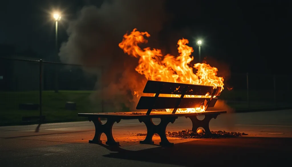 ST IVES SKATE PARK FIRE DESTROYS BENCH IN LATE-NIGHT BLAZE