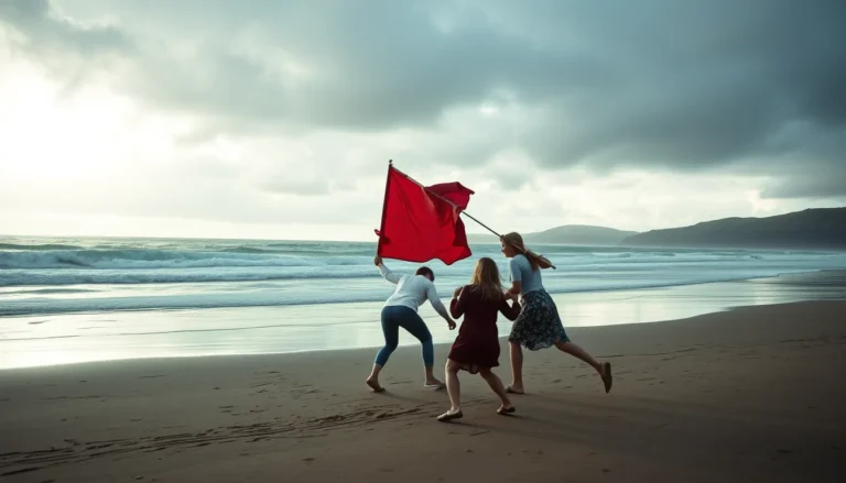 FIGHT ON POLZEATH BEACH AS FAMILY IGNORES RED FLAG IN STORM AUSTEN